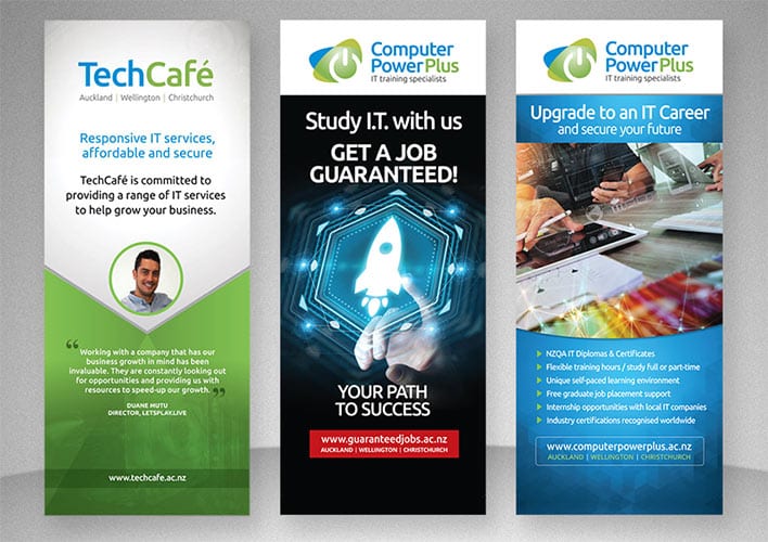 Pull up display banners