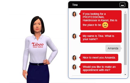 salon-chatbot avatar example